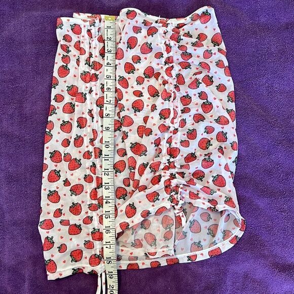 Size 4XL 3 piece strawberry print bikini top bottom coverup EUC - Picture 14 of 15